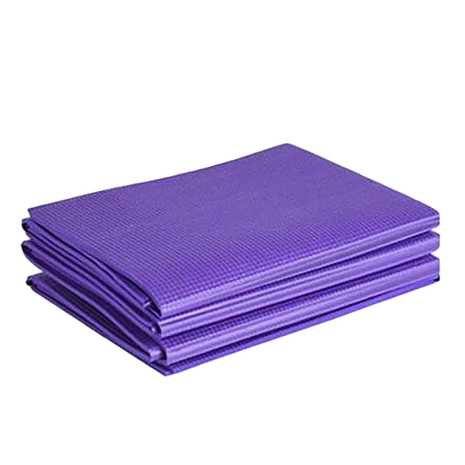 Indoor Outdoor Fitness Mat Yoga Mat Gymnastics Tumbling Mat Material 6mm Thick Folding Non Sweat Proof for Home Gym Playroom Backyard Purple