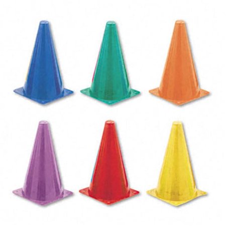 Indoor/Outdoor Flexible Cone Set  Vinyl  Assorted Colors  Six per Set