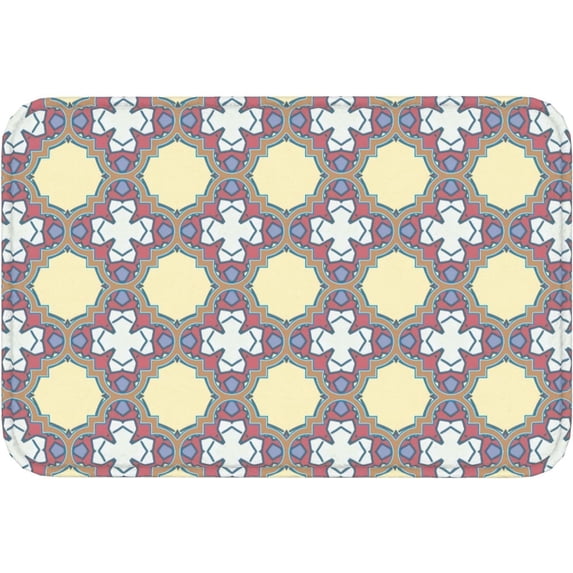 Indoor Outdoor Floor Mats Moroccan Print Dirt Trapper Door Mat Super Absorbent Floor Mats Stain Resistant Door Mats for Office Garage Laundry Gift for Women Men 16x24 Inch