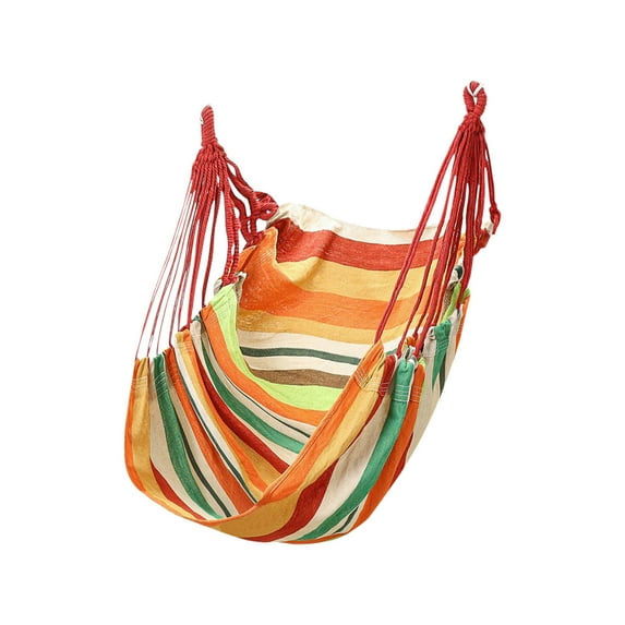Indoor Outdoor Hanging Chair 51.18x39.37in | Cotton College Dorm Swings with Storage Bag | Lazy Cradling Chair for Balcony/Camping (Multicolor 1.65lb 150kg Capacity)