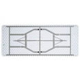 thumbnail image 1 of Indoor Outdoor Heavy Duty Portable Folding Plastic Dining Table w/Handle, Lock for Picnic, Party, Camping - White (8 Ft), 1 of 3