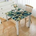 thumbnail image 1 of Indoor Outdoor Heavy Weight Fabric Tablecloth, Blue Floral Water and Stain Repellent Tablecloth, 1 of 7