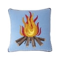 thumbnail image 1 of Indoor/Outdoor Hooked Pillow, Campfire Pillow 18"x18", 1 of 3