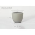 thumbnail image 1 of Indoor/Outdoor Large Nordic Minimalist Fiberstone Lightweight Round Planter Pot - 17, 14, 11 inch Matte Finish Smooth Grey 12.25 In. H x 14.5 In. W x, 1 of 5
