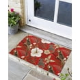 thumbnail image 1 of Indoor Outdoor Mats, Tropical Plants Flowers and Parrots on Red Door Mat, Non-Slip Absorbent Resist Dirt Entrance Mat Washable Welcome Mats for Entryway, Low-Profile Floor Mats, 1 of 5