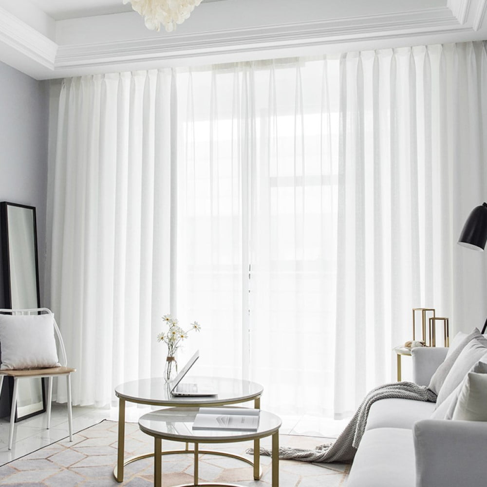 Indoor/Outdoor Mosquito Netting Curtain 63 in. x 108 in. White (2 Panel)