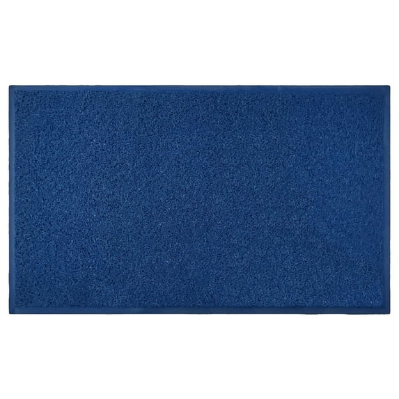 Indoor / Outdoor Mud Dirt Moisture Trapper Door Mat, Non-Slip Rubber Back, 18x30 Rectangle - Navy