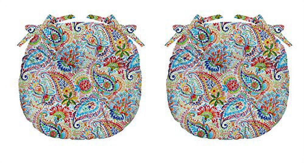 Indoor Outdoor Patio Furniture Set Of 2 Tufted Bistro Round Chair Seat