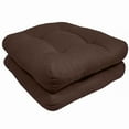 thumbnail image 1 of Indoor-Outdoor Reversible Patio Seat Cushion Pad 2-4-6-12 Pack 19" x 19" Chocolate, 1 of 5