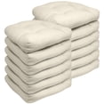 thumbnail image 1 of Indoor-Outdoor Reversible Patio Seat Cushion Pad 2-4-6-12 Pack 19" x 19" Cream, 1 of 4
