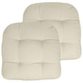 thumbnail image 1 of Indoor-Outdoor Reversible Patio Seat Cushion Pad 2-4-6-12 Pack 19" x 19" Cream, 1 of 4