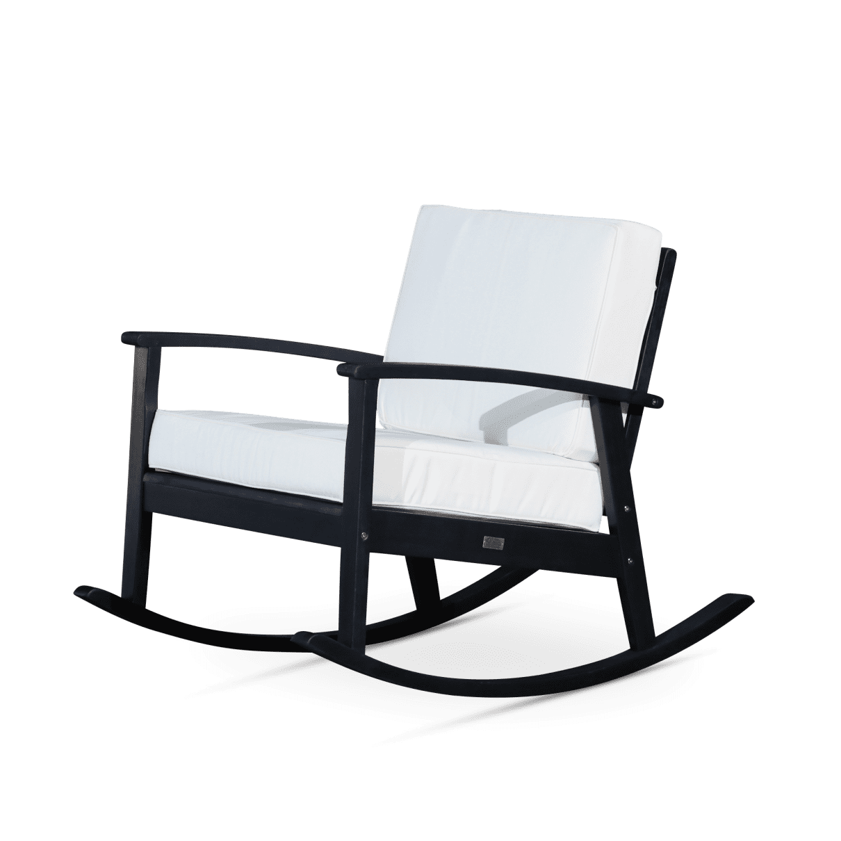 Rocking Chair with Solid Wood Legs, Modern Comfy Upholstered Rocker ...