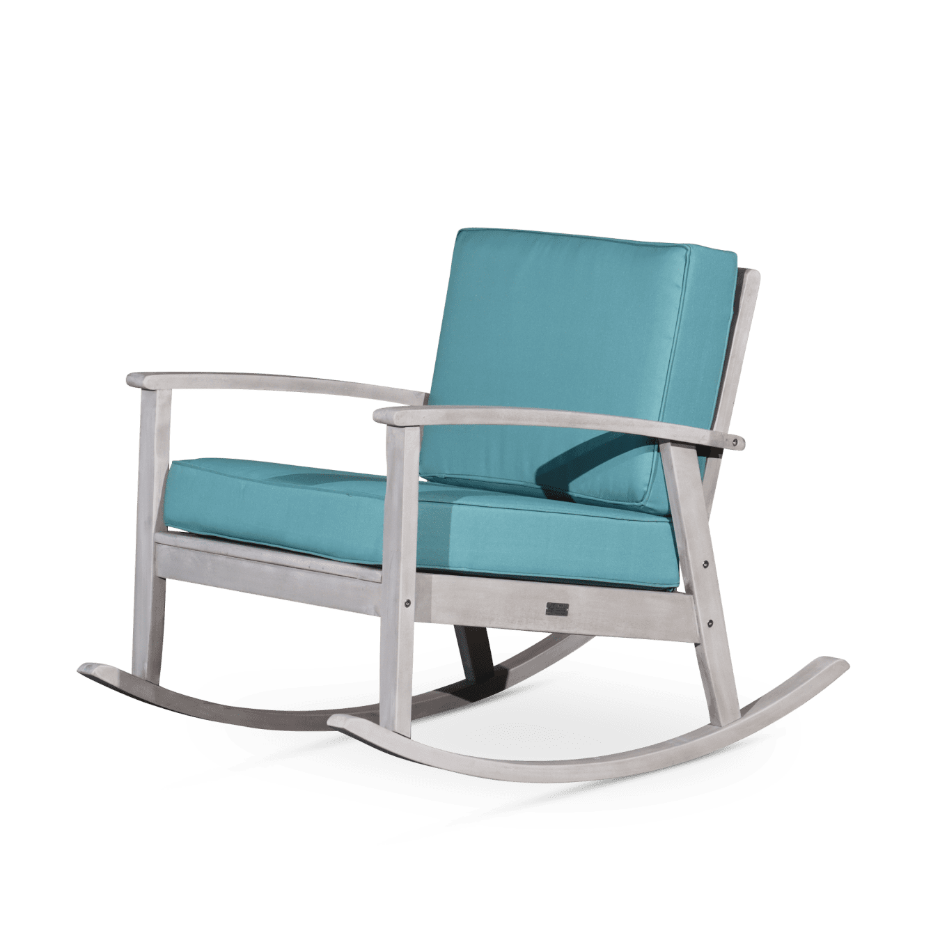 Indoor Outdoor Rocking Chair, Eucalyptus Rocker Recliner Chair with