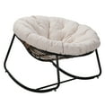 thumbnail image 1 of Indoor/Outdoor Rocking Chair with Plush Spun Polyester Cushions, Rust-Resistant Steel Frame & Water-Resistant Fabric, 1 of 4