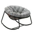 thumbnail image 1 of Indoor/Outdoor Rocking Chair with Spun Polyester Cushion & Rust-Resistant Steel Frame, 1 of 5