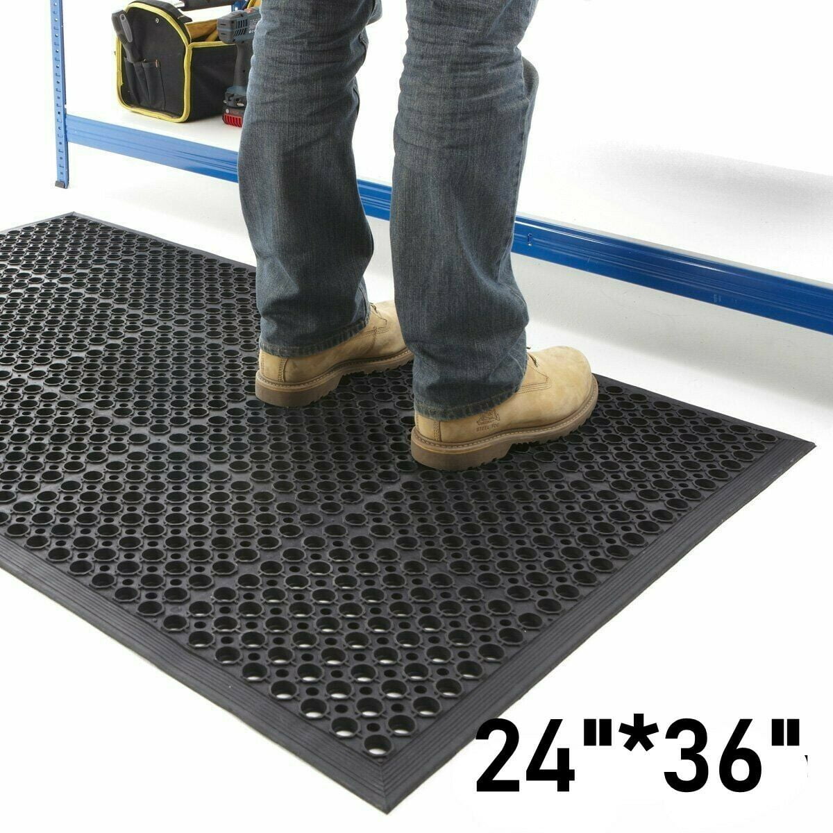 Indoor Outdoor Rubber Easy Clean Entry Way Welcome Doormat, Floor Mat, Rug For Patio, Front Door, All Weather Exterior Doors