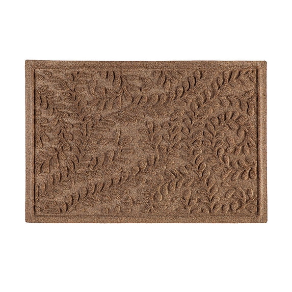 Indoor/Outdoor Rug, Leaves in Camel 20"x30"