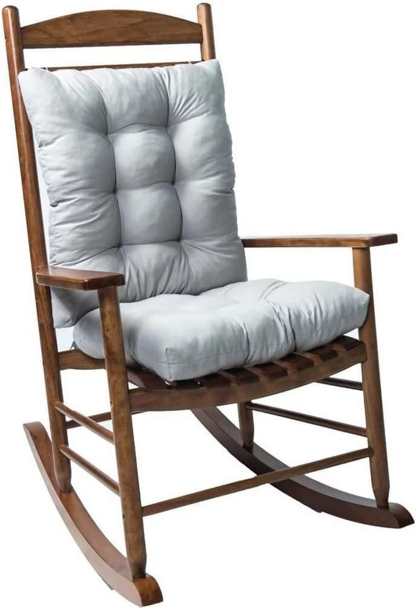Indoor Outdoor Seat Cushion, 1 Pack Wicker Chair Cushion, Garden Rocking Chair Pad for Patio Garden Grey
