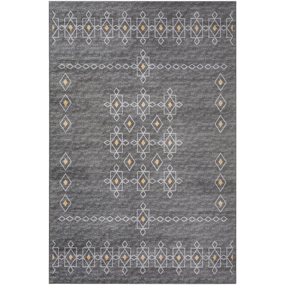 Indoor/Outdoor Sedona SN3 Charcoal Washable 10' x 14' Rug