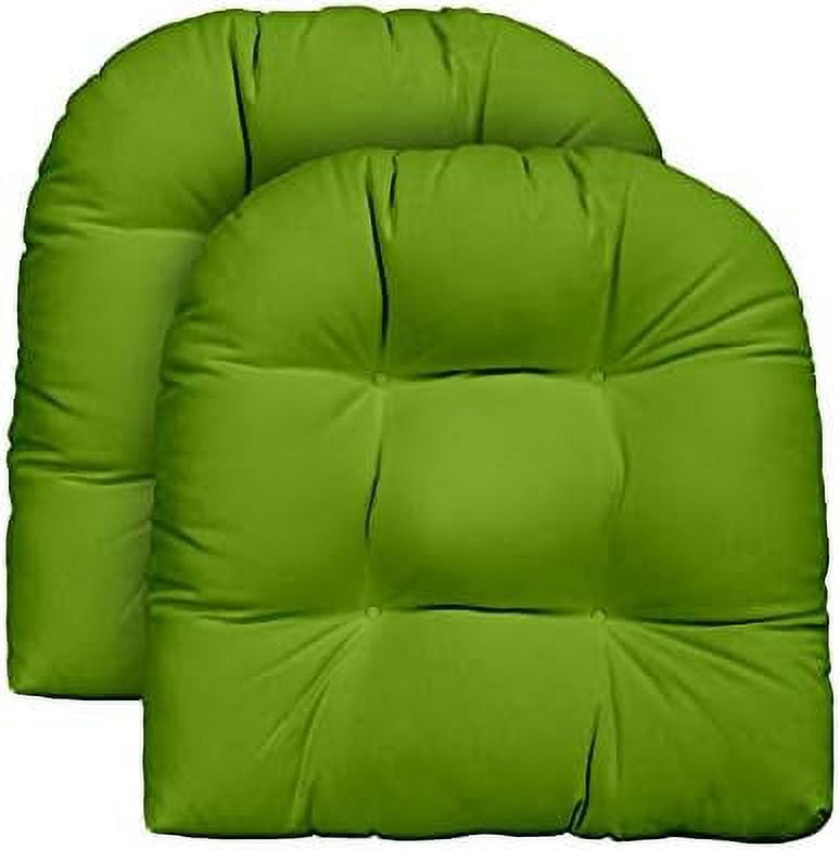 Indoor Outdoor Set Of 2 UShape Wicker Tufted Seat Cushions Patio