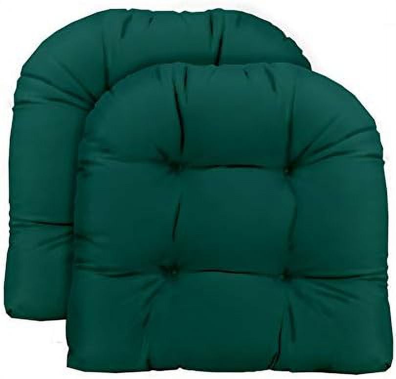 Indoor Outdoor Set Of 2 UShape Wicker Tufted Seat Cushions Patio