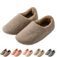 thumbnail image 1 of Slippers for Women Men Slip-on Warm House Slipper Fleece-Lined Bedroom Shoes Soft Memory Foam Comfy Faux Fur Shoe Anti-Skid Rubber Sole Cozy Birken-style Lounge Hotel, 1 of 4