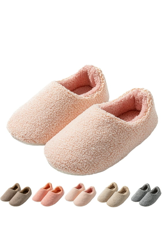Slippers for Women Men Slip-on Warm House Slipper Fleece-Lined Bedroom Shoes Soft Memory Foam Comfy Faux Fur Shoe Anti-Skid Rubber Sole Cozy Birken-style Lounge Hotel