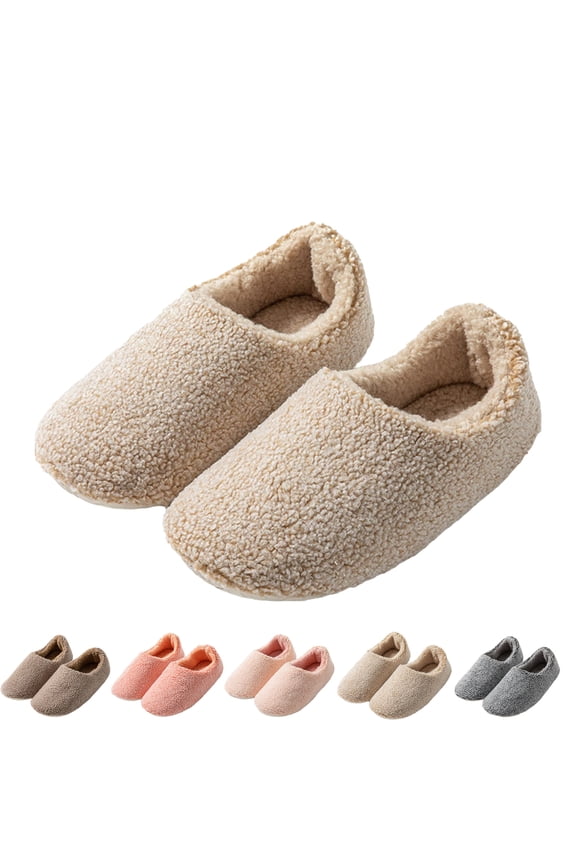 Slippers for Women Men Slip-on Warm House Slipper Fleece-Lined Bedroom Shoes Soft Memory Foam Comfy Faux Fur Shoe Anti-Skid Rubber Sole Cozy Birken-style Lounge Hotel
