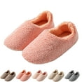 thumbnail image 1 of Slippers for Women Men Slip-on Warm House Slipper Fleece-Lined Bedroom Shoes Soft Memory Foam Comfy Faux Fur Shoe Anti-Skid Rubber Sole Cozy Birken-style Lounge Hotel, 1 of 6