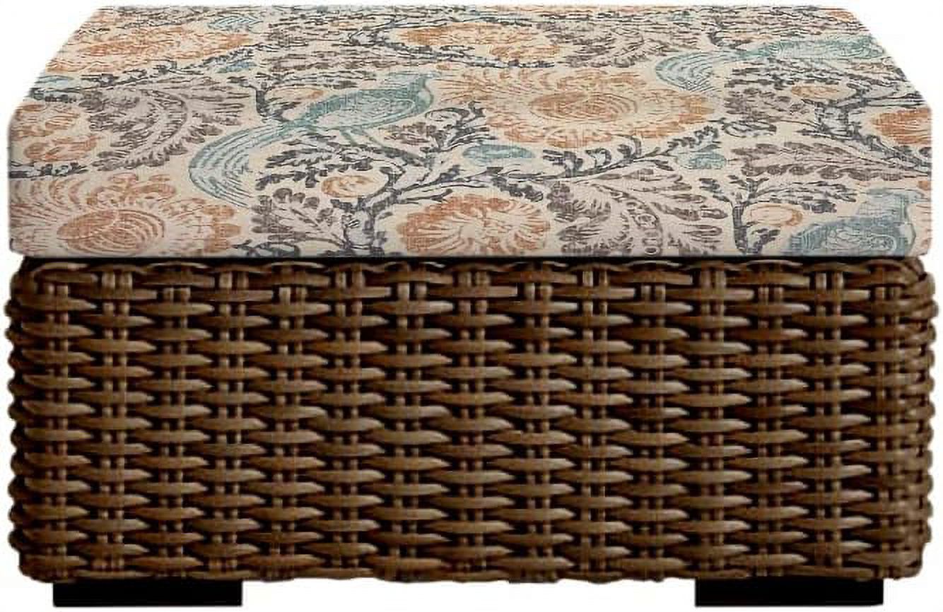 Indoor Outdoor Single Foam Ottoman Cushion, (23" x 19" x 4", Tucker Resist Grey)