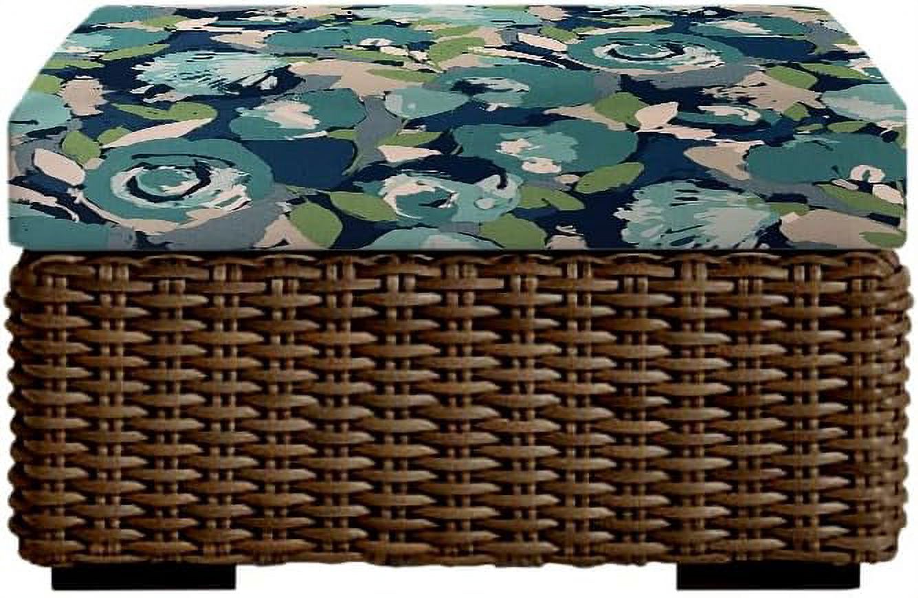 Indoor Outdoor Single Foam Ottoman Cushion, (24" X 24" X 4", Novino