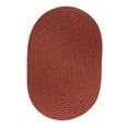 thumbnail image 1 of Indoor/Outdoor Solid Red Area Rug, Braided Textured Design, 8Ft. X 8Ft. Round Reversible Carpet, 1 of 2