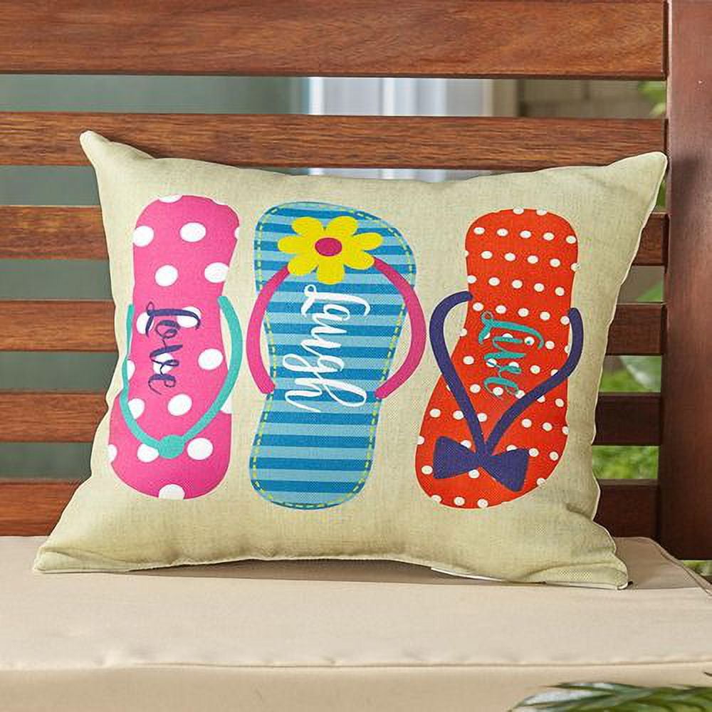 Indoor/Outdoor Summer Fun PillowsFlipFlops