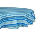 thumbnail image 1 of Indoor/Outdoor Tabletop Collection Multi-use, Machine Washable, Striped, Tablecloth, 60" Round, Blue Ocean, 1 of 6
