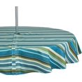 thumbnail image 1 of Indoor/Outdoor Tabletop Collection Multi-use, Machine Washable, Striped, Tablecloth, 60" Round w/Zipper, Beachy Print, 1 of 6