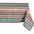 thumbnail image 1 of Indoor/Outdoor Tabletop Collection Multi-use, Machine Washable, Striped, Tablecloth, 60x84, Summer Print, 1 of 6