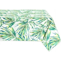 Indoor Outdoor Tabletop for Spring Summer Decorations, Picnics and Dinner Parties - Stain and Water Resistant, Palm Leaves Dream, Tablecloth, 60 x 84 Rectangle