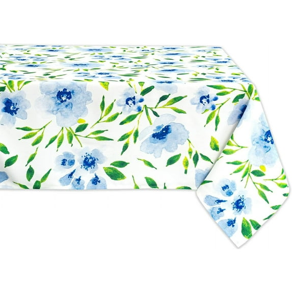 Indoor Outdoor Tabletop for Spring Summer Decorations, Picnics and Dinner Parties - Stain and Water Resistant, Spring Blossoms, Tablecloth, 60 x 120 Rectangle