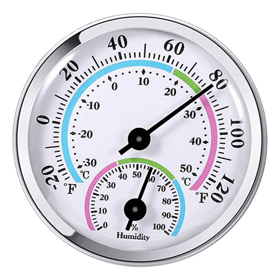 Indoor Outdoor Thermometer 2 in 1 Temperature Humidity Gauge Analog Hygrometer for Indoor Outdoor.