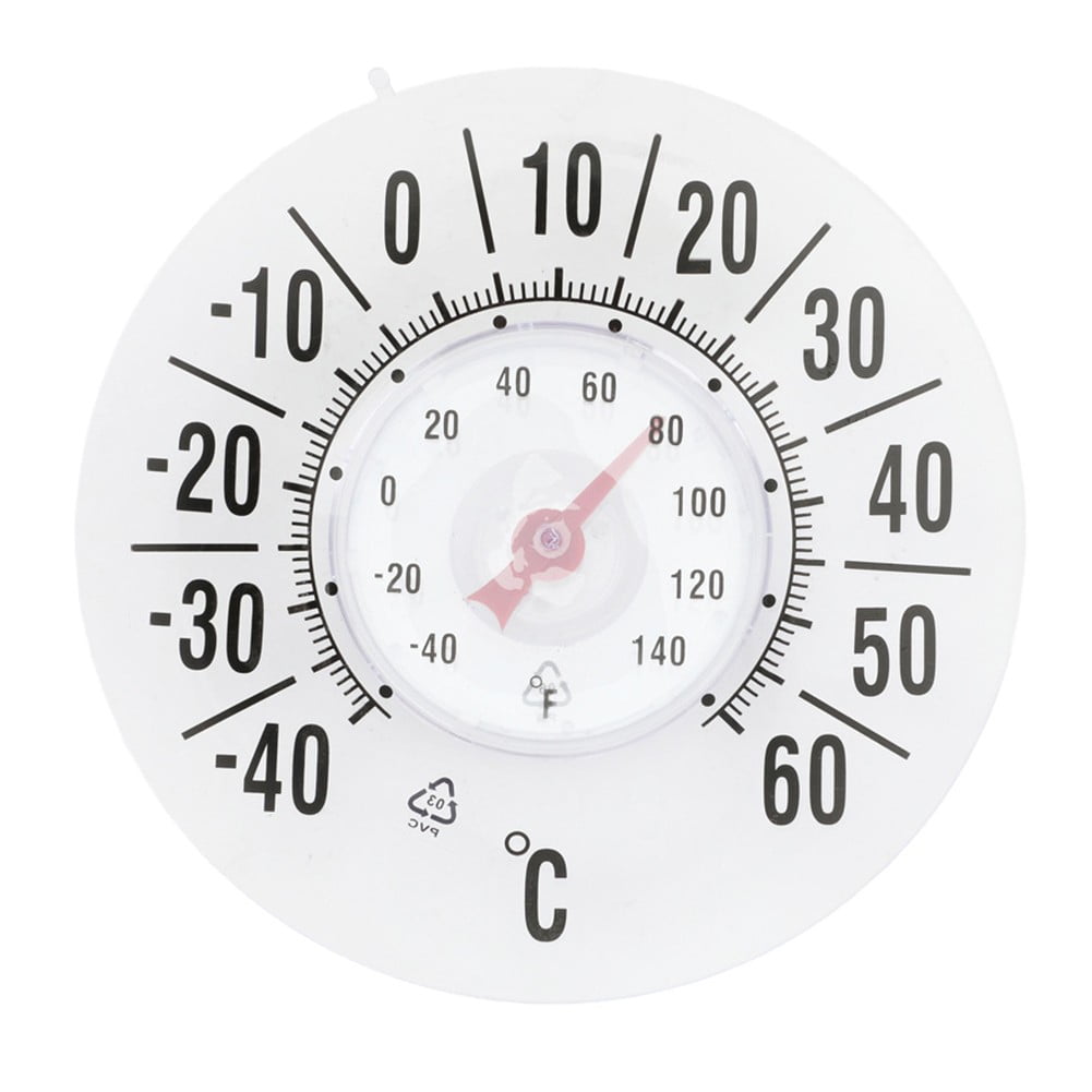 Indoor Outdoor Thermometer 7 Inch Outdoor Wall Hanging With Large White