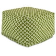 thumbnail image 1 of Indoor Outdoor Treated Polyester Sage Bamboo Ottoman Pouf, 1 of 6