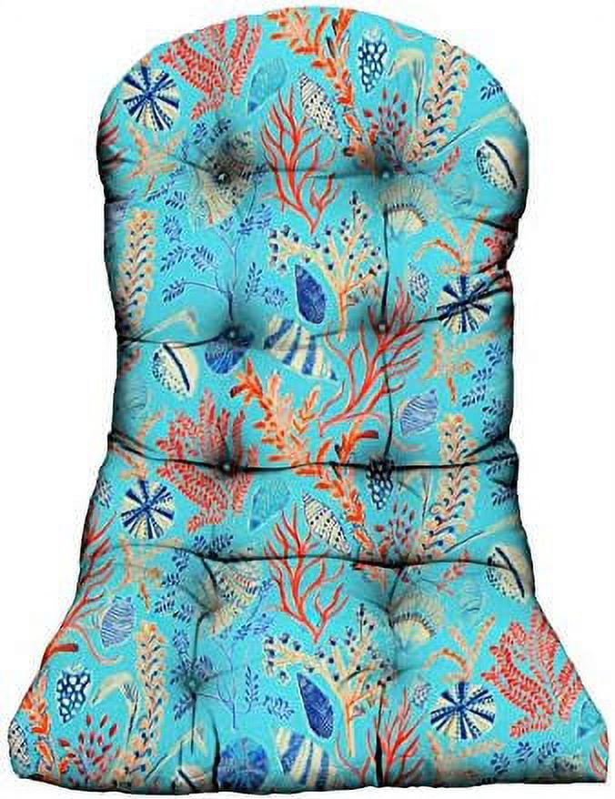 Indoor Outdoor Tufted Adirondack Chair Seat Cushion (Back 26" H X 21" W/Seat 21" W X 16.5" D