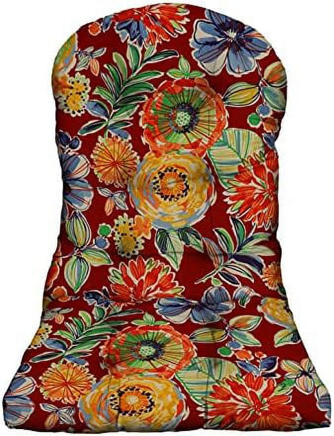 Indoor Outdoor Tufted Adirondack Chair Seat Cushion (Back 26" H x 21