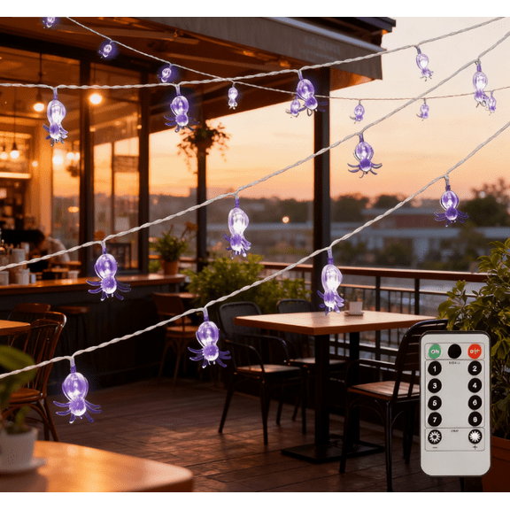 Indoor/Outdoor USB Spider String Lights - 13ft LED