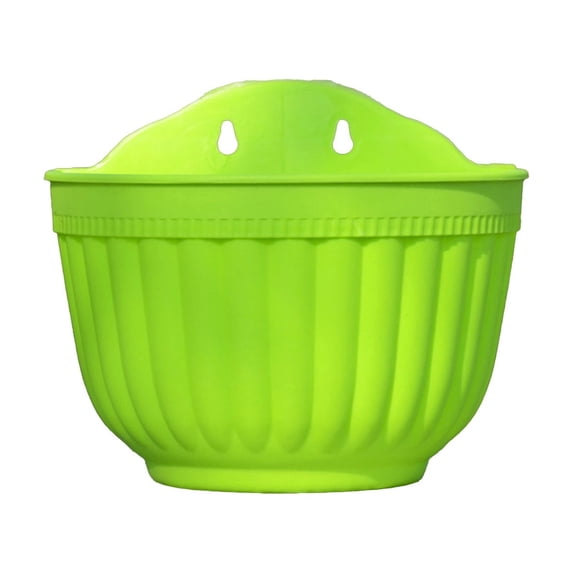 Indoor Outdoor Wall Mounted Plant Pot with Drainage Holes, Durable Plastic Hanging Planter for Balcony, Terrace, Cafe, and Home Decor