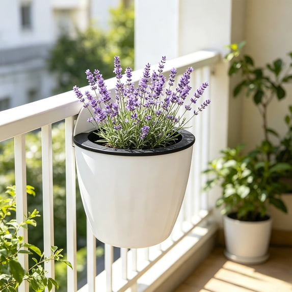 Indoor Outdoor Wall Mounted Planters with Drainage Holes Ideal for Decorating Balconies and Terraces Plants Flowers Indoor Outdoors