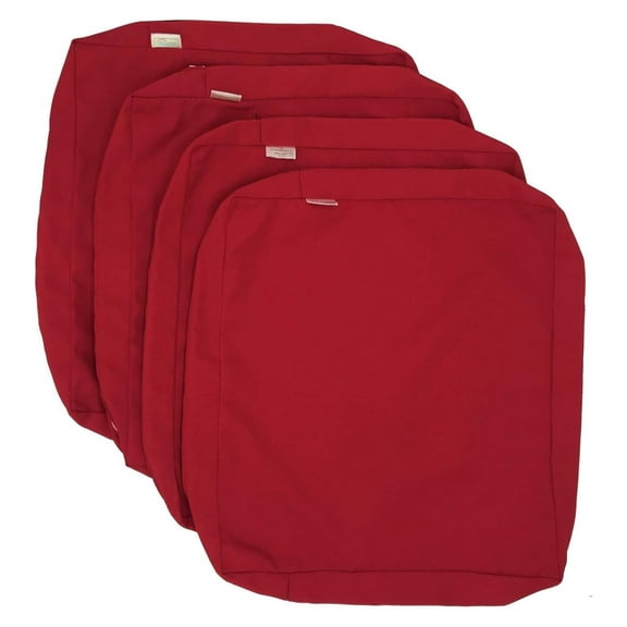 Indoor Outdoor Water High UV Resistant Patio Chair Cushion Cover (Lava Red, 22"x20"x4" (4 Covers))