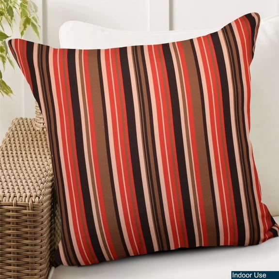 Indoor Outdoor Waterproof Lumbar Pillows - Set of 2, 18''x18'' with Included Inserts - Stylish Comfort for Your Patio Furniture, Garden Chairs, or Indoor Déco