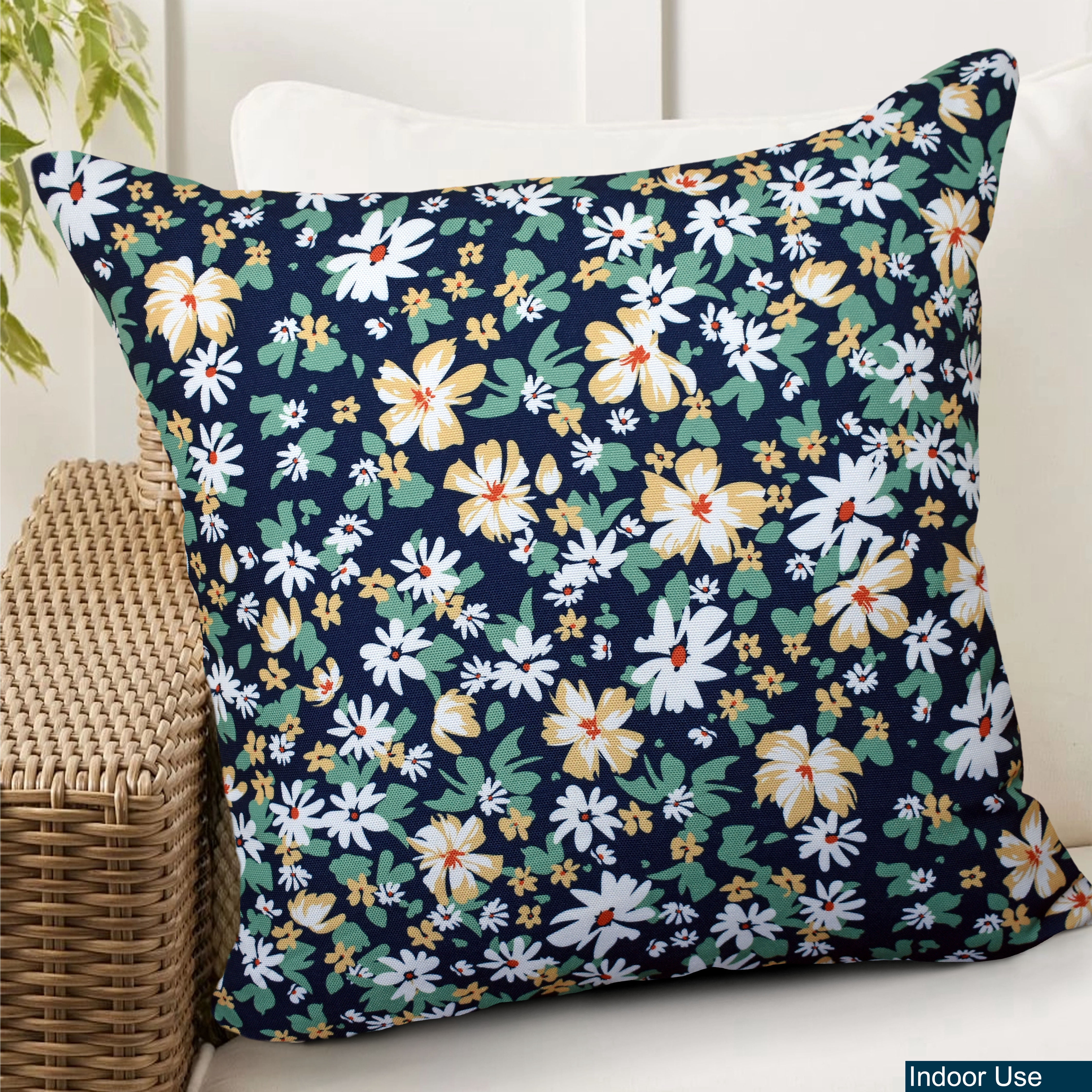 Indoor Outdoor Waterproof Lumbar Pillows - Set of 2, 18''x18'' with Included Inserts - Stylish Comfort for Your Patio Furniture, Garden Chairs, or Indoor Déco