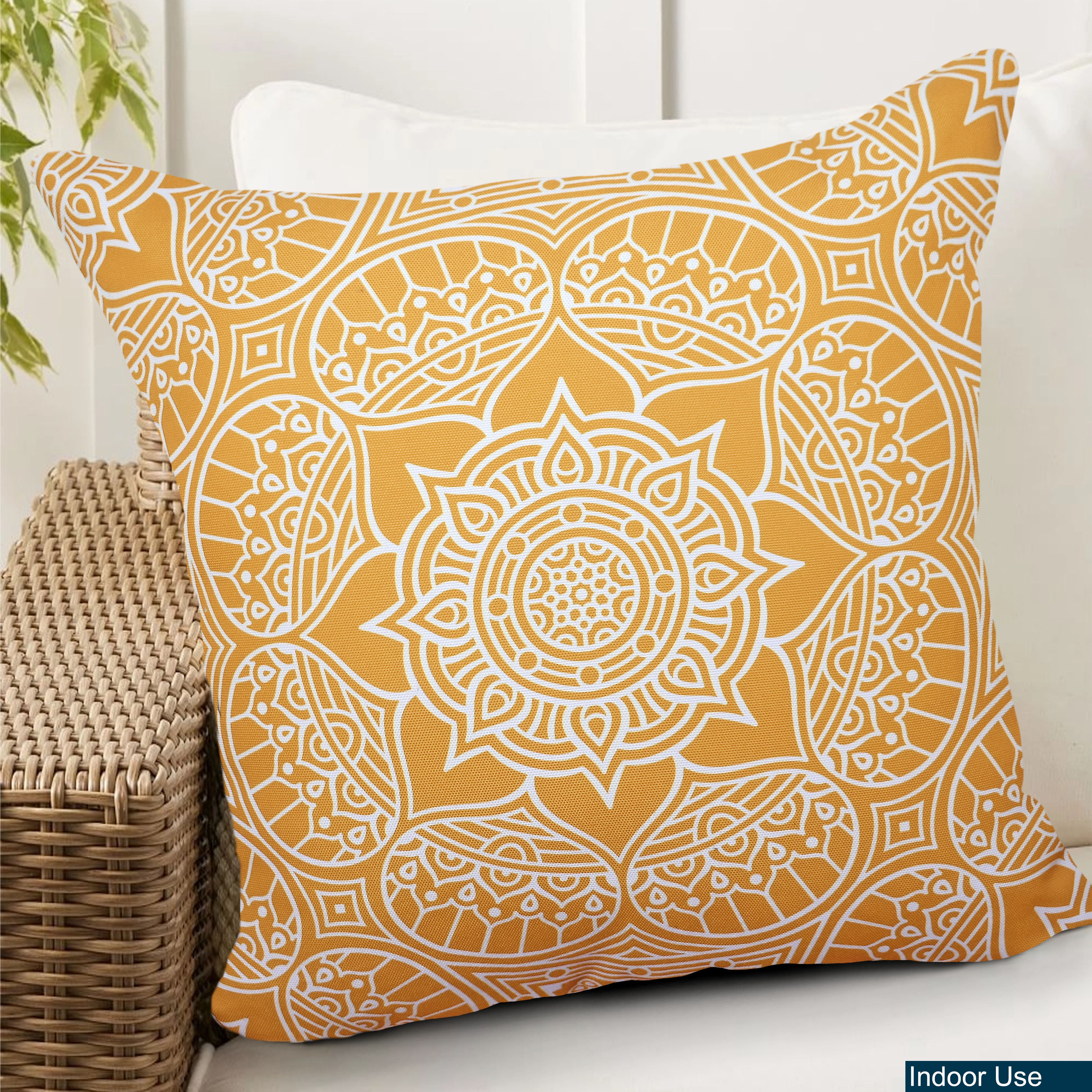 Indoor Outdoor Waterproof Lumbar Pillows - Set of 2, 18''x18'' with Included Inserts - Stylish Comfort for Your Patio Furniture, Garden Chairs, or Indoor Déco